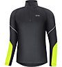 GORE WEAR Mid Long Sleeve Zip - maglia running con zip 1/2 - uomo, Black/Yellow