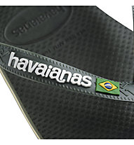 Havaianas Brasil Logo - Zehensandalen - Herren, Dark Green