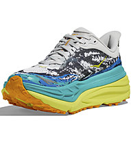 HOKA Stinson 7 W - scarpe trail running - donna, White/Yellow/Light Blue