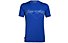 Icebreaker Tech Lite Crewe Peak Patterns - shirt merino - uomo, Blue
