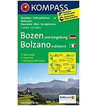 Kompass Carta N.54: Bolzano e dintorni 1:50.000, 1:50.000