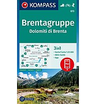 Kompass N.073 Dolomiti di Brenta, Brentagruppe - 1:25.000, 1:25.000