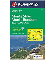 Kompass Karte N.687: Monte Stivo - Monte Bondone 1:25.000, 1:25.000
