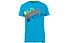 La Sportiva Square T-Shirt Herren Klettershirt mit kurzen Ärmeln, Light Blue/Multicolor