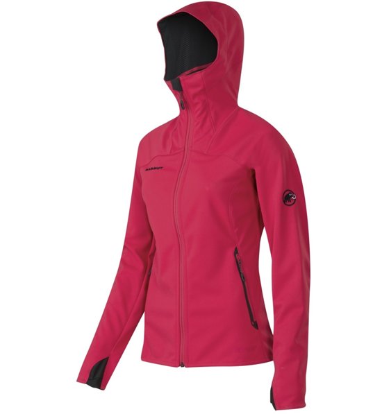 Kapuze Mammut Softshell Jacke Damen Rot Mammut Ultimate