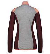 Meru Vordingborg W - felpa in pile - donna, Grey/Dark Red/Orange