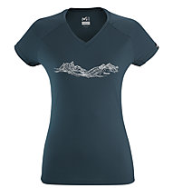 Millet Mountain Lines TS SS W - T-shirt - Damen, Dark Blue