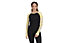 Mons Royale Bella Tech LS - maglietta tecnica a maniche lunghe - donna, Black/Beige/Yellow