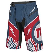 Mottolino Clothing Downhill Shorts - MTB Radhose, White/Blue/Red