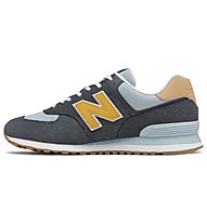 New Balance 574 Suede/Textile - Sneaker - Herren, Blue/Orange