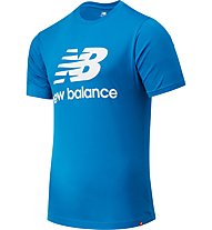 New Balance Essential Stacked Logo Tee - T-Shirt - Herren, Blue