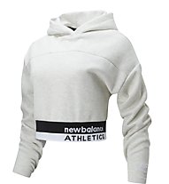 New Balance NB Athletics Select Boxy Hoodie - felpa con cappuccio - donna, White