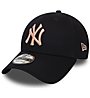 New Era Cap 9forty League Essential NY Yankees - cappellino, Dark Blue/Rose