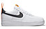 Nike Air Force 1 - Sneakers - Herren, White/Black/Orange