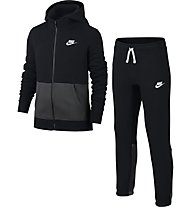Nike Boys' Sportswear Track Suit - tuta da ginnastica ragazzo, Black/Anthracite/White