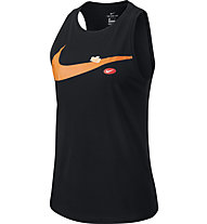 Nike Dri-FIT Graphic Training - top fitness - donna, Black/Orange