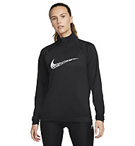 Nike Dri-FIT Swoosh Run - felpa running - donna, Black