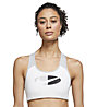 Nike Dri-FIT Swoosh W's Medium - reggiseno sportivo - donna , White/Black