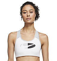 Nike Dri-FIT Swoosh W's Medium - reggiseno sportivo - donna , White/Black