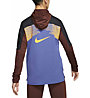 Nike  Dri-FIT Trail Element - felpa con cappuccio trail running - uomo, Light Blue/Dark Red