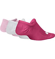 Nike Everyday Kids' Lightweight Footie - calzini corti (3 paia), Pink/Rose/White