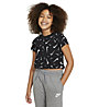 Nike NSW Big Kids' (Girls') Cropped - T-shirt - ragazza, Black/White