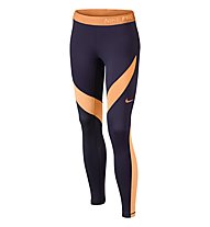 Nike Girls Pro Hyperwarm Tight Pantaloni lunghi fitness Bambina, Purple/Peach