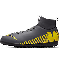 Nike Jr. Mercurial SuperflyX 6 Club TF - Fußballschuh Hartplatz - Kinder, Dark Grey/Yellow
