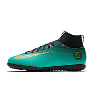 Nike Jr. MercurialX Superfly VI Club CR7 TF - scarpa da calcio terreni duri - bambino, Turquiose/Black