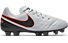 Nike JR Tiempo Legend VI FG - scarpe calcio bambino, Grey/Black/Orange