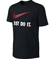 Nike Just Do It - Swoosh T-Shirt, Black/Varsity Red