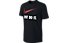 Nike Just Do It - Swoosh - T-Shirt fitness - uomo, Black/Varsity Red
