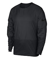 Nike LS Crew Jacket Crinkle - maglia running - uomo, Black