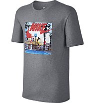 Nike Hybrid Photo - T-shirt fitness - uomo, Grey