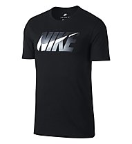 Nike Sportswear T-Shirt Swoosh Block - T-shirt fitness - uomo, Black/White