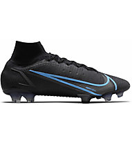 Nike  Mercurial Superfly 8 Elite FG - scarpe da calcio - uomo, Black/Light Blue