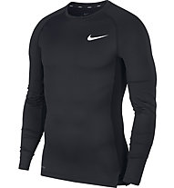 Nike Pro - maglia a maniche lunghe - uomo, Black/White
