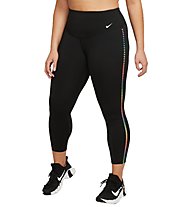 Nike One Rainbow Ladder 7/8 - pantaloni fitness - donna, Black