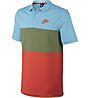 Nike Polo Matchup - Poloshirt Herren, Blue Sky/Palm Green/Orange