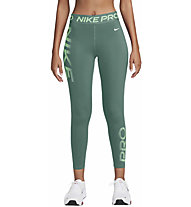 Nike Pro Mid Rise 7/8 Graphic W - Trainingshosen - Damen , Green