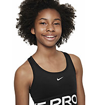 Nike Pro Swoosh Jr - Sport-BH leichter Halt - Mädchen, Black