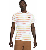 Nike Sportswear Club M - T-shirt - uomo, White/Orange