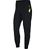 Nike W's 7/8 Fleece - Fitnesshosen lang - Damen, Black/Fluo