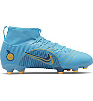 Nike Mercurial Superfly 8 Academy FG/MG Jr - Fußballschuhe Multiground - Kinder, Blue/Yellow