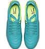 Nike Tiempo Genio Leather II FG - scarpe da calcio terreni compatti, Clear Jade/Black-Volt