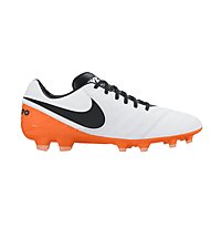 Nike Tiempo Legacy II FG - Fußballschuhe, White/Orange