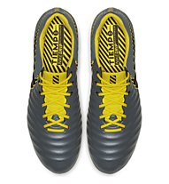 Nike Tiempo Legend 7 Elite FG - Fußballschuh kompakte Rasenplätze, Dark Grey/Yellow