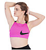 Nike Logo Medium Support Bra - Sport BH - Damen, Pink/Black