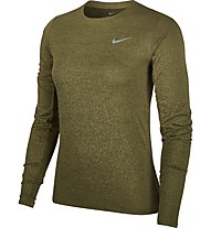 Nike Medalist Top Ls - langärmliges Laufshirt - Damen, Green
