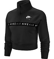 Nike Air 1/2-Zip - felpa - donna, Black